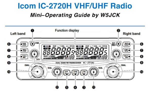 ICOM IC-2720H Dual Band Mobile Amateur FM Mobile Radio walkie talkie - Image 3