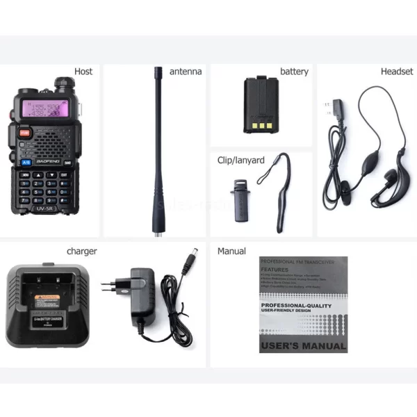 10PCS/LOT Baofeng UV-5R Triple Power 8/4/1 Watts VHF UHF Dual Band UV5R Portable Two Way Radio - Image 6