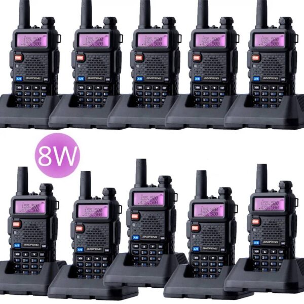 10PCS/LOT Baofeng UV-5R Triple Power 8/4/1 Watts VHF UHF Dual Band UV5R Portable Two Way Radio