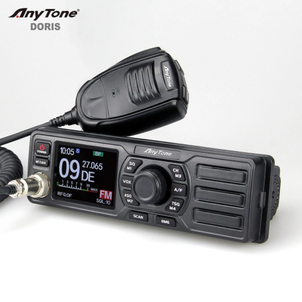 ANYTONE DORIS 27Mhz CB Radio with High power 30W Long Range Walkie Talkie AM FM 14 Band 600 Channels