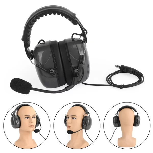 Artudatech-Aviation Headset with Noise Cancelling, Pilot Headset, 7.1mm Plug, Excellent Acoustic Design Earphone - Image 2