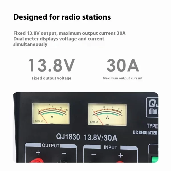 New QJ1830 Linear Voltage Regulator Power Supply Marine Radio Base Station Shortwave Communication Power Supply 13.8V 30A - Image 2