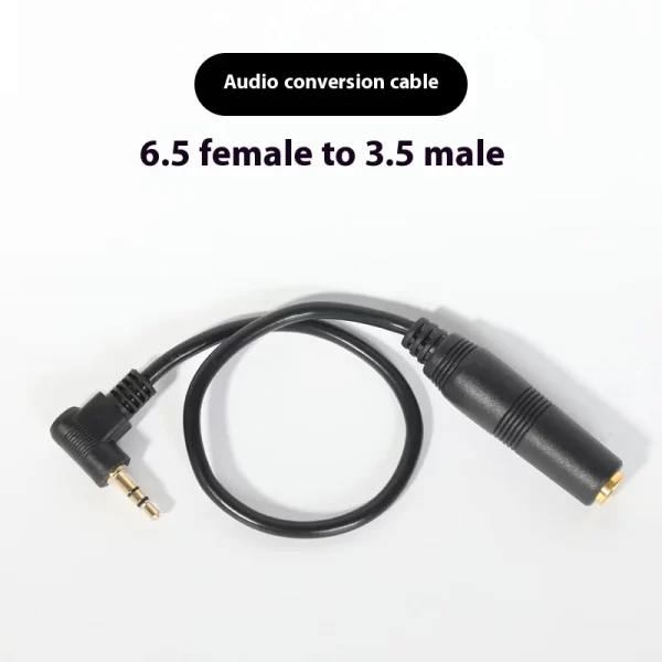 New 6.5 Female To 3.5 Male Audio Conversion Cable 3.5mm Right Angle Elbow CW Electric Key Trainer Audio Adapter Cable