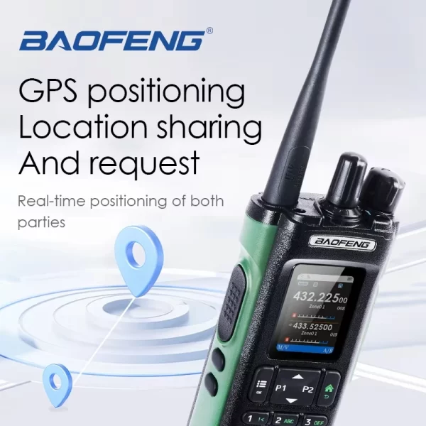 BAOFENG UV-32 Walkie Talkie GPS 10W Bluetooth APP Programming Recording Six Band Wireless Scan Frequency Type-C Charger UV32 - Image 2