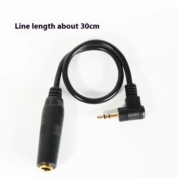 New 6.5 Female To 3.5 Male Audio Conversion Cable 3.5mm Right Angle Elbow CW Electric Key Trainer Audio Adapter Cable - Image 4