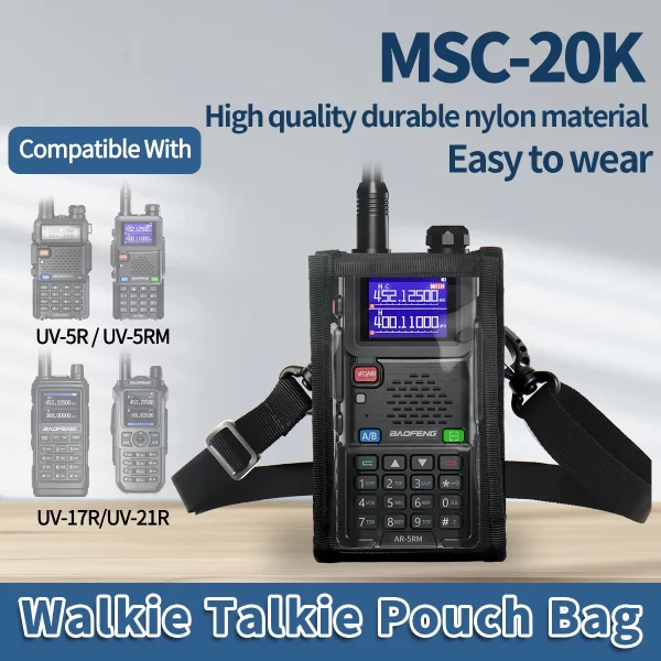 Walkie Talkie Nylon Radio Case Baofeng UV-5RH UV-21R Outdoor Pouch Pocket For Quansheng UV-K5 Plus Holster Molle Radio Pouch