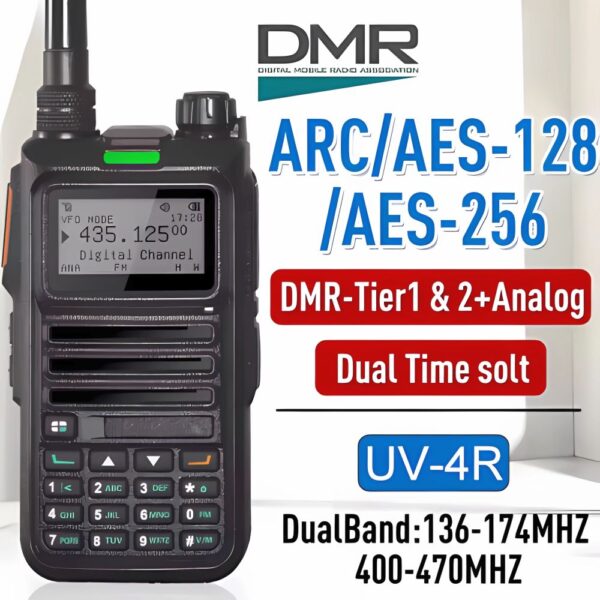 Talinfone UV-4R DMR Radio Digital Walkie Talkie Dual Mode Analog Two Way Radio Dual Time Slot Ham Radio 1024 Channels