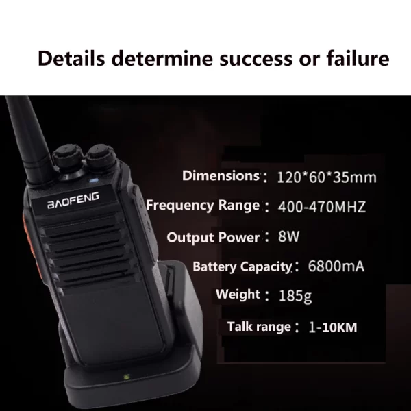 NEW Upgrade 2PCS bf-888s baofeng 8W usb Fast charger mini walkie-talkie headset UHF west Ham Radio station Radiostation CB radio - Image 5