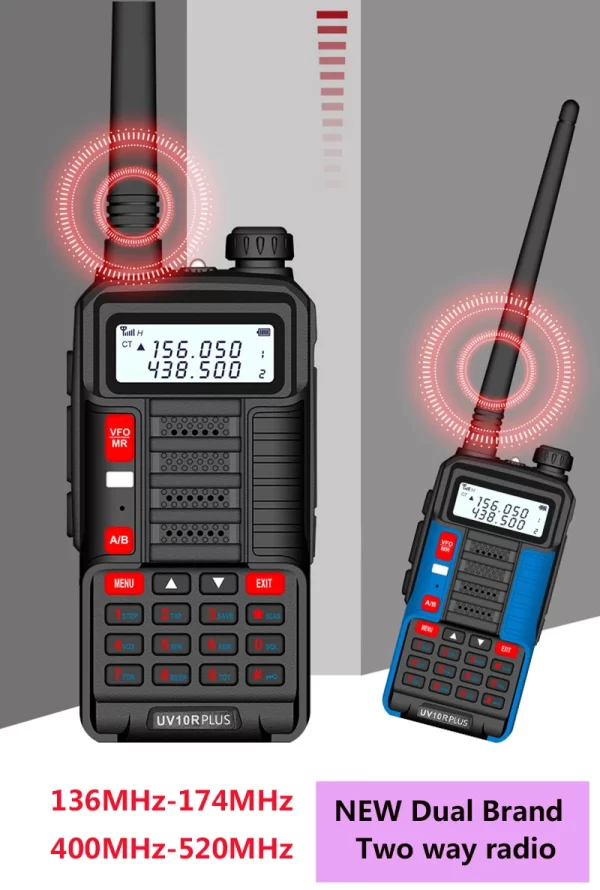 2025 Professional Walkie Talkie Baofeng UV-10R High Power 10W 8800mAh Dual Band Two Way CB Ham Radio USB Charging BF boefeng - Image 4