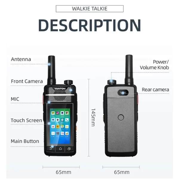 Zello walkie talkie phones mobile android smartphone 4g yanton Walkie Talkie YANTON T-X100 - Image 4