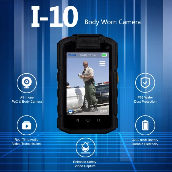 Inrico Body Worn Camera, Night Vision, WiFi, NFC, Poc Radio, SOS, Audio Video, Alarm Network, Walkie Talkie, Police Body Camera