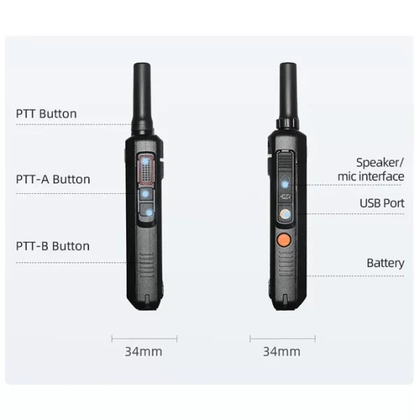 Zello walkie talkie phones mobile android smartphone 4g yanton Walkie Talkie YANTON T-X100 - Image 5