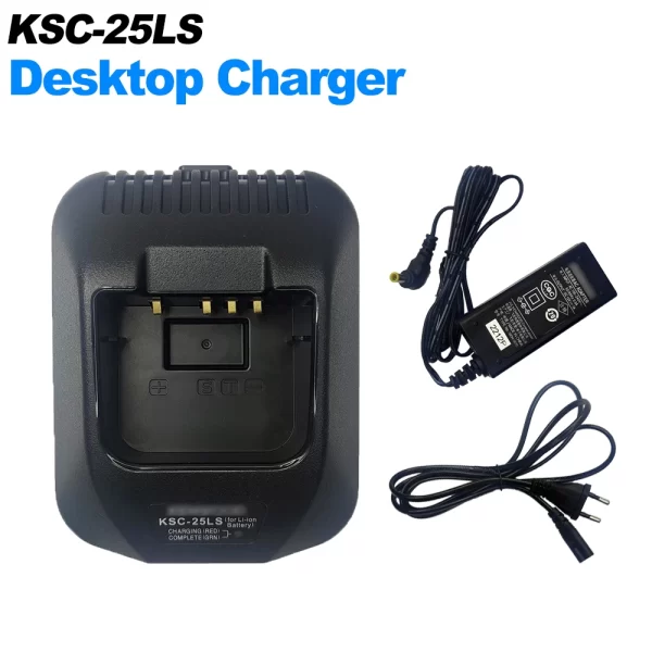 KSC-25LS Walkie Talkie Desktop Charger Optional EU US Adapter for KENWOOD TK-D3188 TK3178 NX320 NX330 Two Way Radio Extra Charger