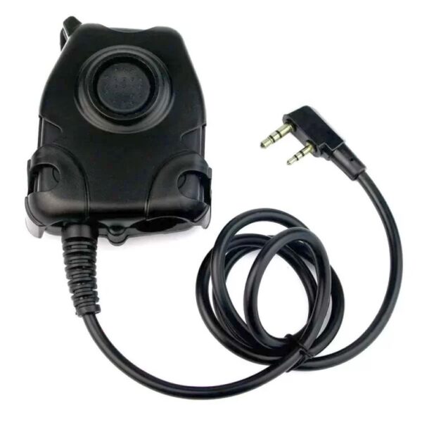 Waterproof PTT Key Extend Cable Plug for Z Tactical Comtac II Noise Reduction Headset 2 Pin K Walkie Talkie Talk Button