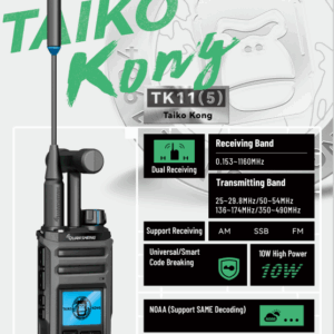 2025 New Arrival Quansheng TK11(5) Taiko Kong AM SSB FM NOAA 10W Two way Radio Dual Receiving Spectrum analyzer Magic Voice 