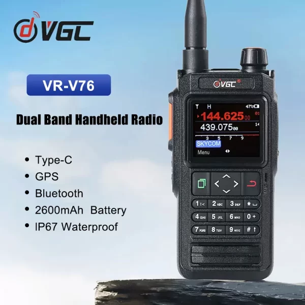 VR-N76 Transparent 8colors Portable Radio UV Dualband IP67 Waterproof Outdoor Radio Bluetooth GPS Positioning - Image 2