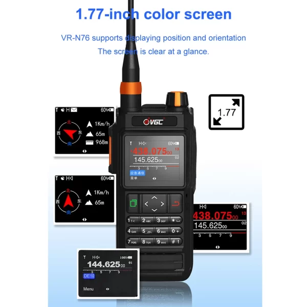 VR-N76 Transparent 8colors Portable Radio UV Dualband IP67 Waterproof Outdoor Radio Bluetooth GPS Positioning - Image 3