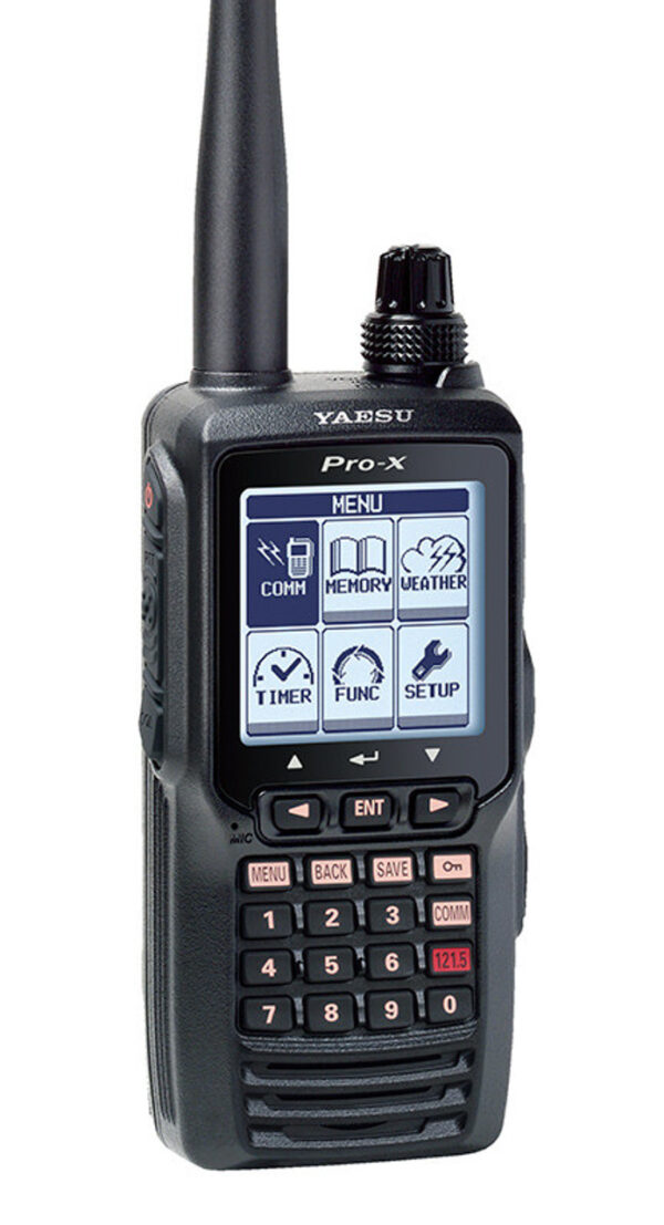 YAESU FTA-550L Aviation Walkie Talkie VOR and ILS Navigation Features - NOAA Weather - with Battery & Charger