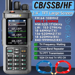 Iradio UV-98 PLUS Walkie Talkie 10W Cross Band Repeater HF AM FM USB LSB CW CB SW MW LW SSB DTMF Shortwave Multi Band Ham Radio