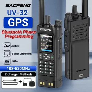 3Colors BAOFENG DM-32 DMR Digital Walkie Talkie GPS Dual Mode Analog TDMA Dual Time Slot Air Band APRS Digital Call for UV-5R UV-32 Ham Radio