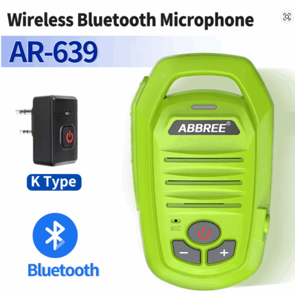 ABBREE Wireless Bluetooth Handheld Speaker Mic For BaoFeng UV-5R BF-888S Quansheng UV-K5 UV-K6 Two Way Ham Radio - Image 6
