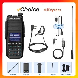 Baofeng UV-29 Pro Max Long Range DTMF Walkie Talkie Type-C Charging Display Radio NOAA 999 Channel Two Way Radio