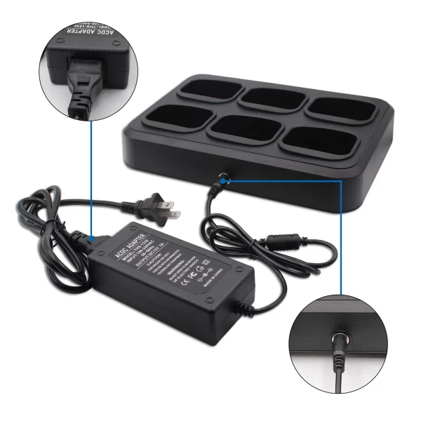 Hytera MCL15 6 unit rapid charger Six Way Multi charger for HYT Radio TC-508 TC-446S TC-518 TC-580 TC-500S TC-585 TC-560 TC-510 - Image 2