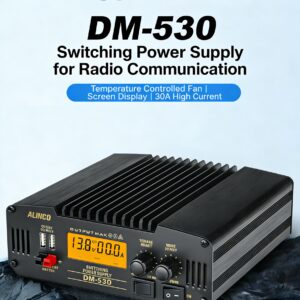 Alinco DM-530 13.8V 30A DC Power Supply for Shortwave Radio - Stable Voltage Regulated Switching Power Supply