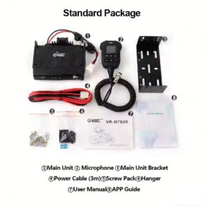 VR-N7600 50W Dual Band Vehicle Radio with GPS & Mobile APP Programming