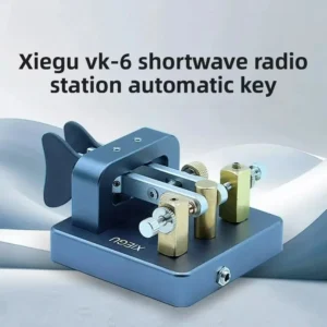 XIEGU VK-6 Mini Shortwave Radio – Aluminum Automatic CW Key (3.5mm, Adjustable)