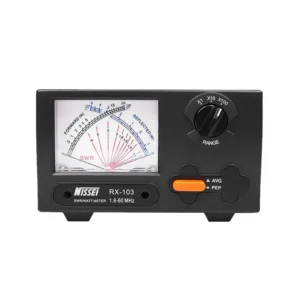 High Precision NISSEI RX-103 SWR/Power Meter: 2KW, 1.6-60MHz, Mini Design for Walkie Talkies
