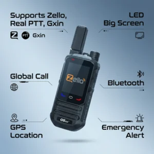 Unlimited Range 4G POC Radio – IP67 Waterproof Floating Walkie Talkie with GPS & Bluetooth, Supports Zello App