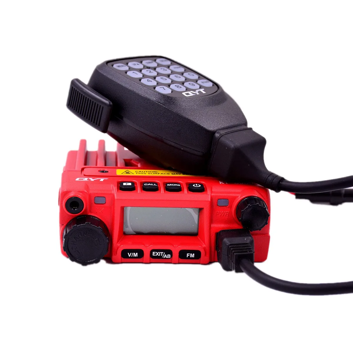 QYT KT-8900 Red Mini Mobile Radio 25W Dual Band VHF/UHF Ham Transceiver for Car, Taxi & Amateur Radio