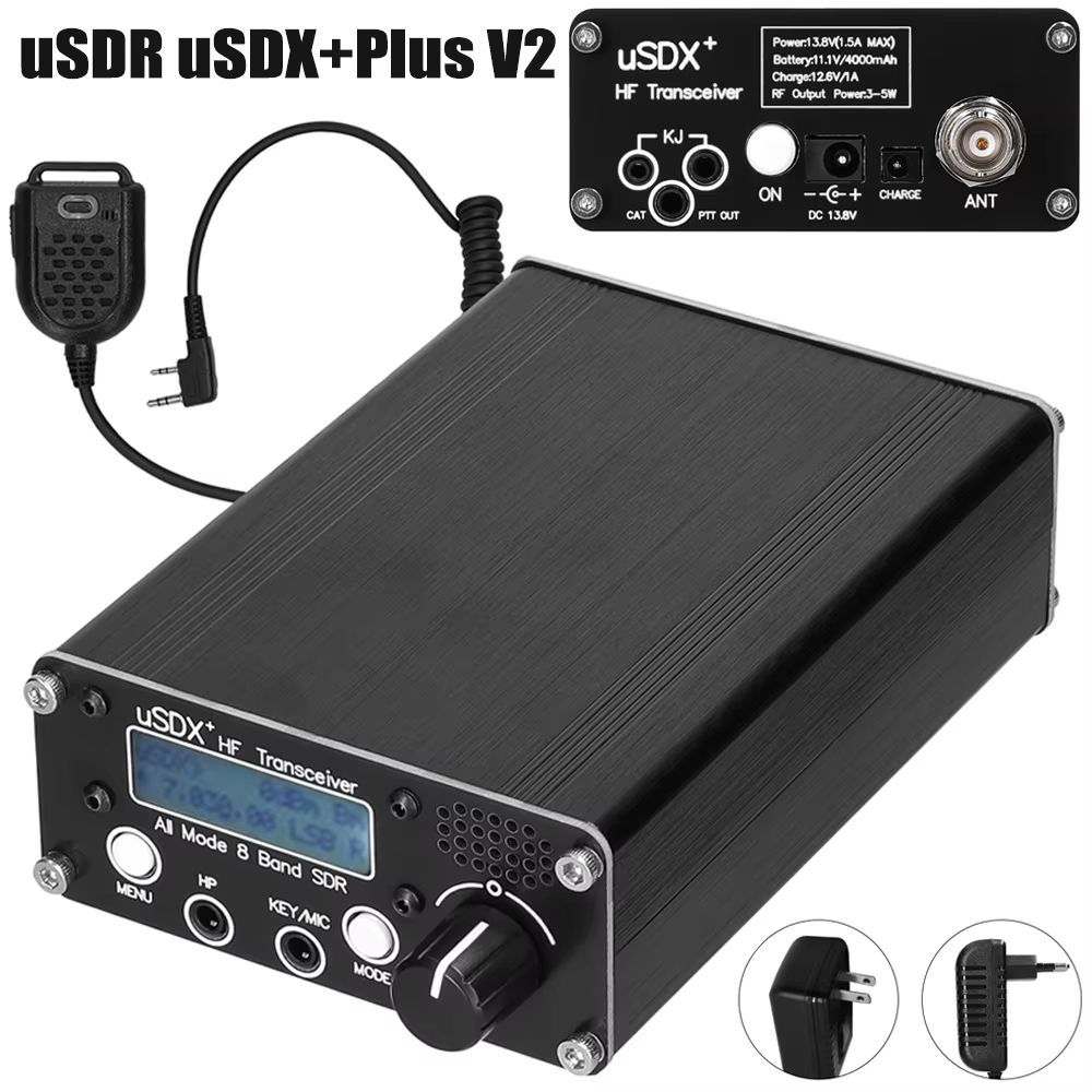 uSDR uSDX+ V2 SDR Transceiver 8 Bands All Mode High Frequency SSB CW AM QRP Short-wave Transceiver with BNC Antenna Connector - Image 5