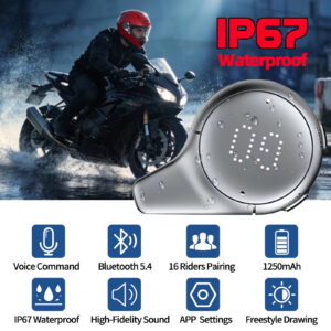 BEEBEST BE700 Bluetooth Motorcycle Intercom Helmet IP67 Waterproof Wireless Communication Interphone 16 Riders Walkie Talkie