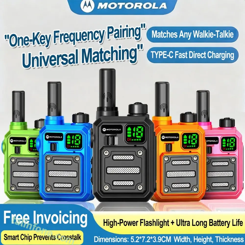 Motorola Mini Walkie-Talkie Camping Long-Range High-Power UHF Two Way Radio Matching with Transceiver