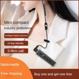 Super Mini Handheld Walkie Talkies with Headphones – Wireless Intercom for Restaurant Hotel Beauty Salon Staff