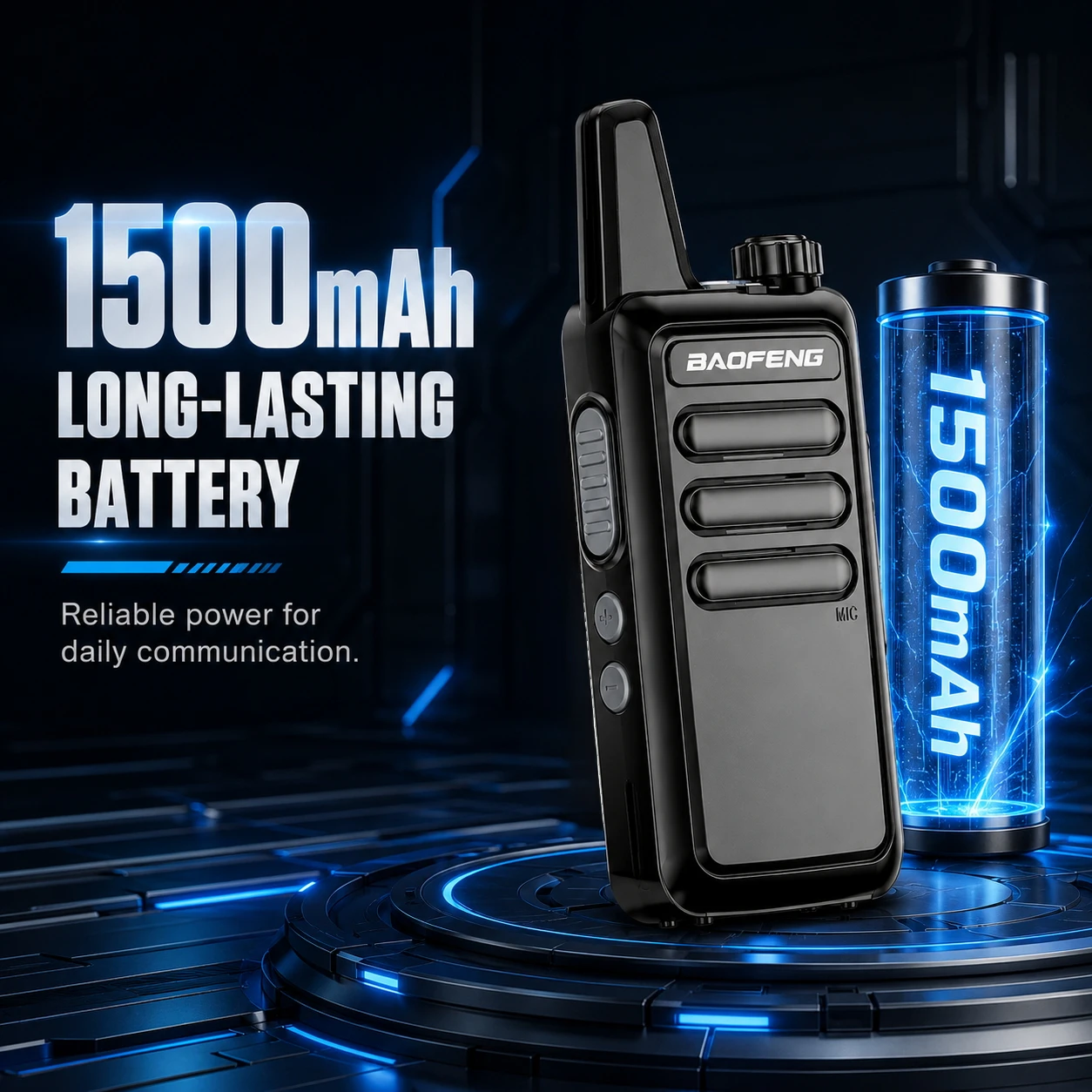 Baofeng BF-R5 Mini High Power 5W Two-Way Radio USB Rechargeable Slim Handheld Intercom VOX for Camping & Security - Image 2