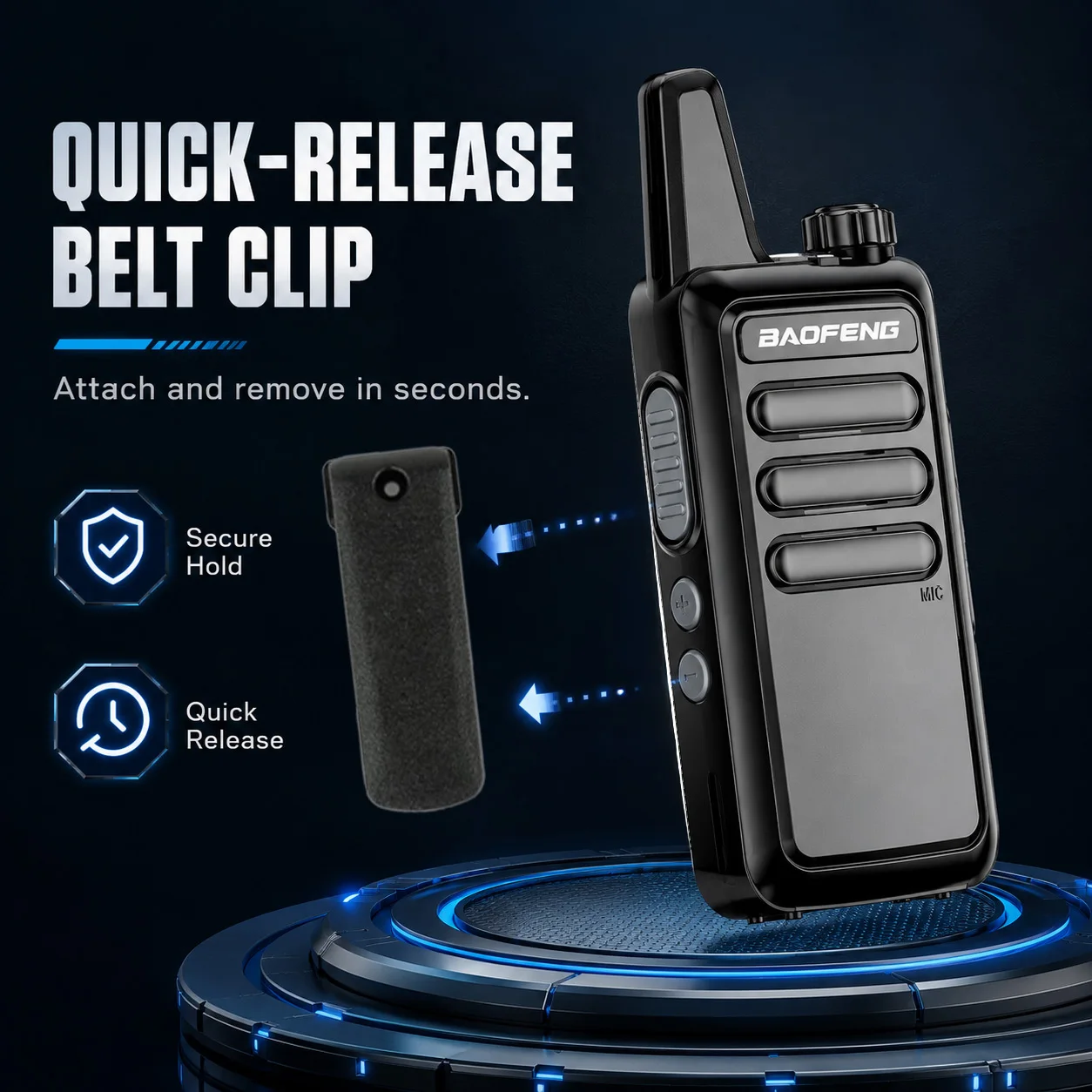 Baofeng BF-R5 Mini High Power 5W Two-Way Radio USB Rechargeable Slim Handheld Intercom VOX for Camping & Security - Image 6