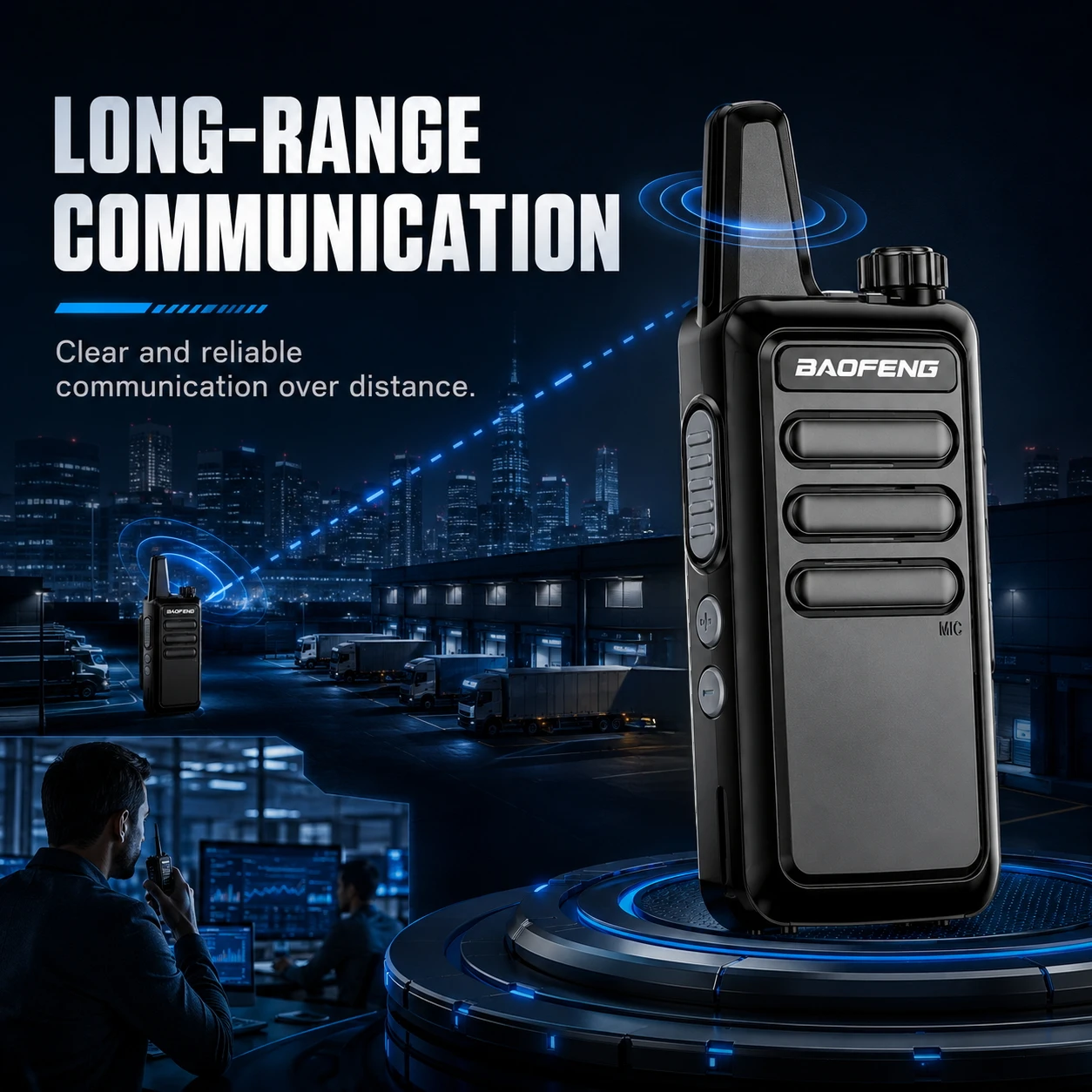 Baofeng BF-R5 Mini High Power 5W Two-Way Radio USB Rechargeable Slim Handheld Intercom VOX for Camping & Security - Image 5