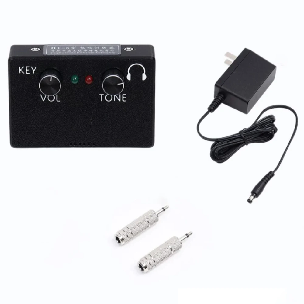 HT-6 CW Practice Unit for Morse Code, Adjustable Audio Volume and Tone, Light & Sound Training