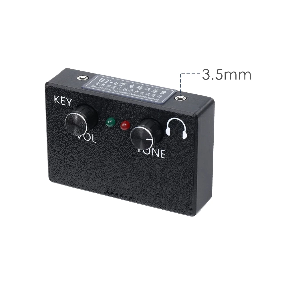 HT-6 CW Practice Unit for Morse Code, Adjustable Audio Volume and Tone, Light & Sound Training - Image 2