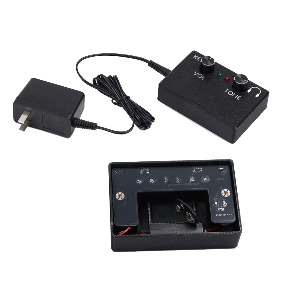 HT-6 CW Practice Unit for Morse Code, Adjustable Audio Volume and Tone, Light & Sound Training - Image 5