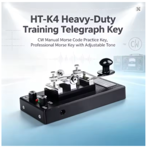 HT-K4 CW Manual Morse Key – Heavy-Duty Telegraph Key for Morse Code Practice with Adjustable Tone